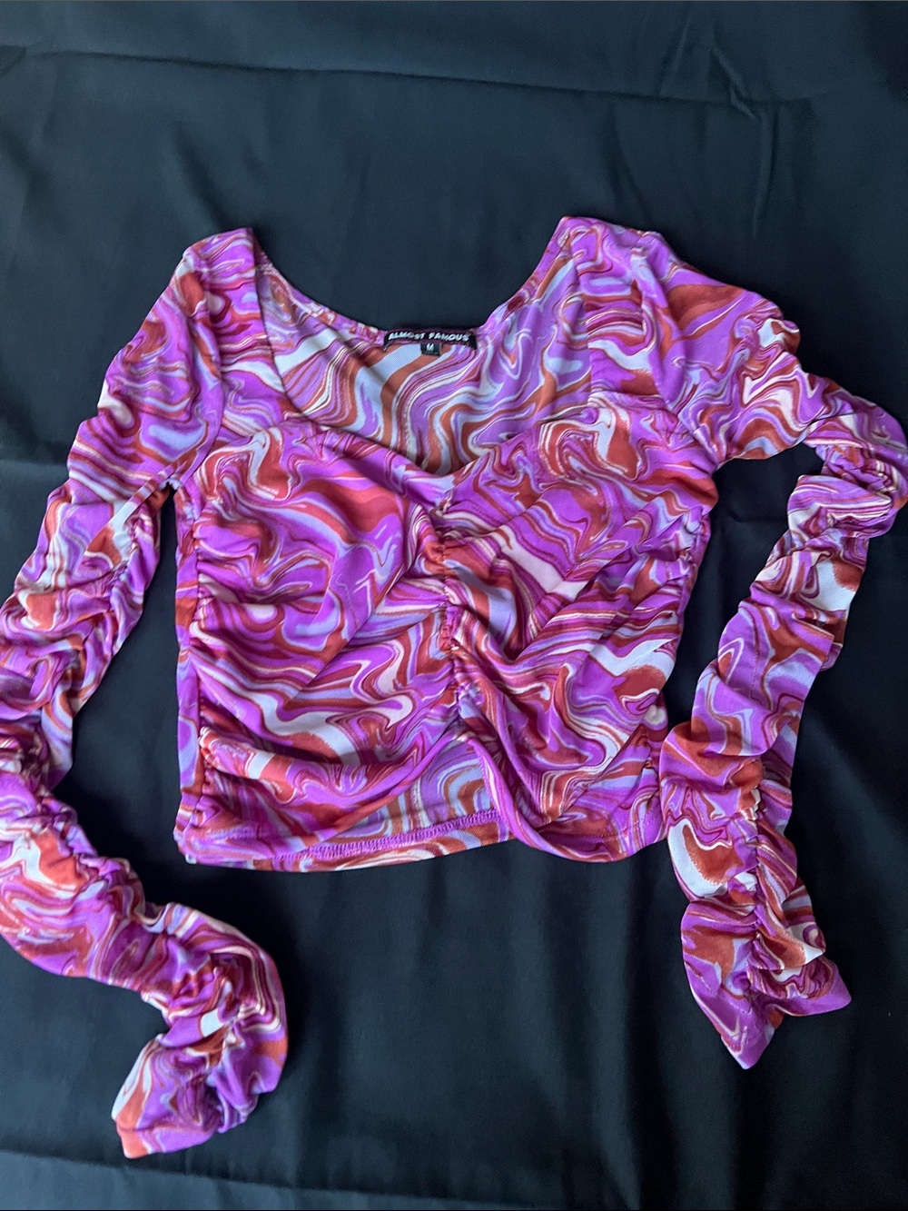 EUC Psychedelic print mesh shirt